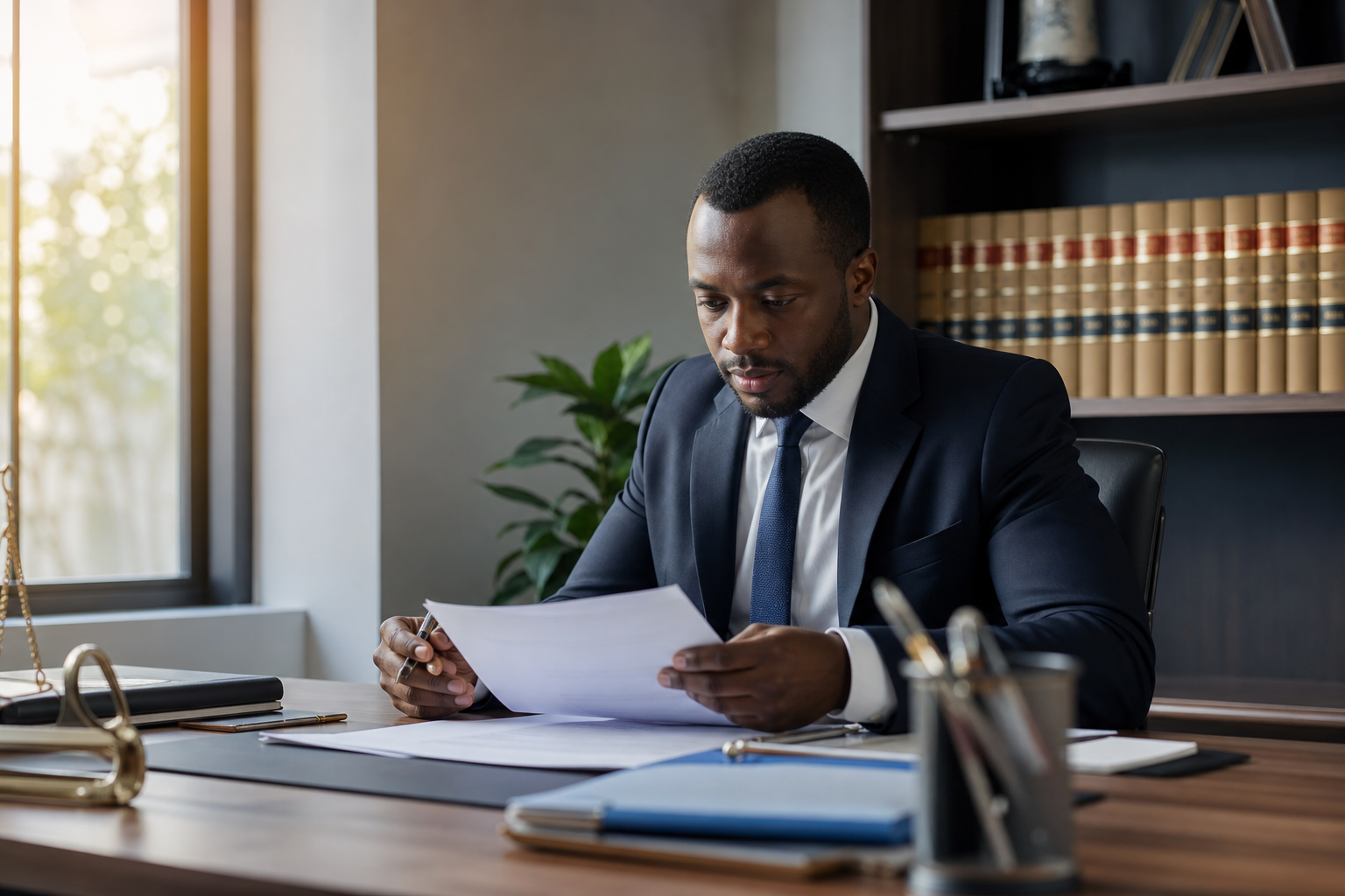 Black Lawyer Working Professionally
